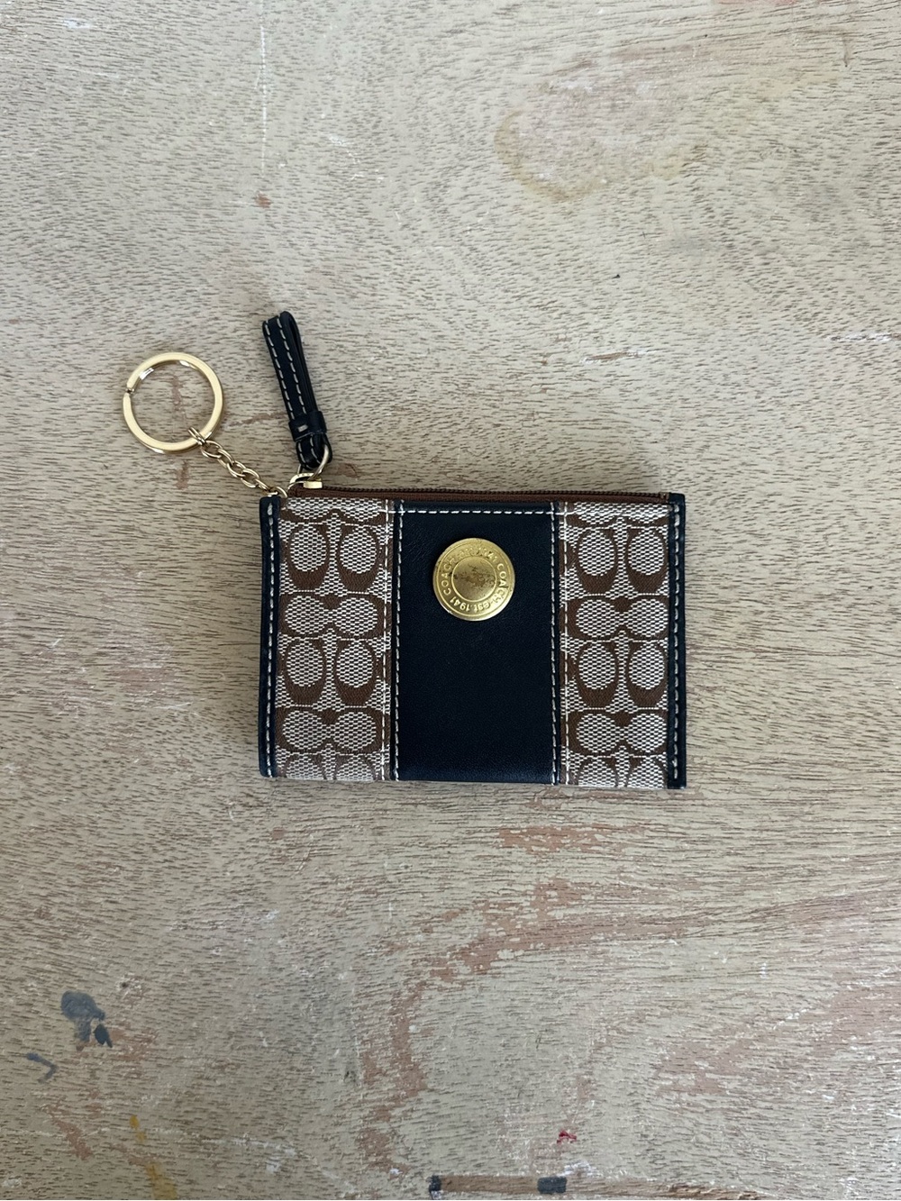 Vintage Coach Signature Mini Key Wallet
